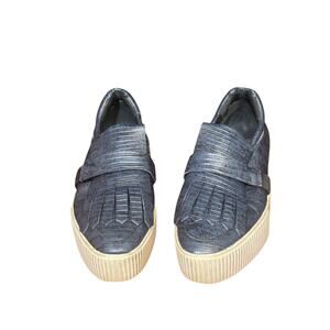 ASH King Leather Metallic Platform Slip On size 39 euro